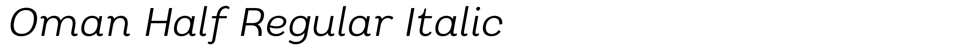 Oman Half Regular Italic